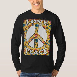 T-shirt Peace Sign Love 60s les années 70 80s 90s Retro Hi
