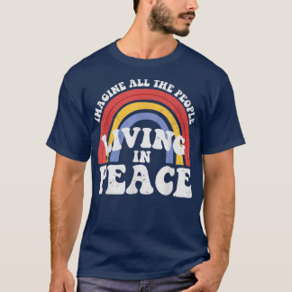 T-shirt Peace Sign Love 60s les années 70 Tie Dye Hippie H