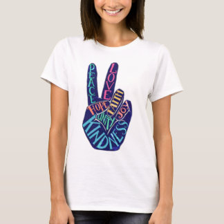 T-shirt Peace Sign Love Faith Humanity Joy Kindness Hope