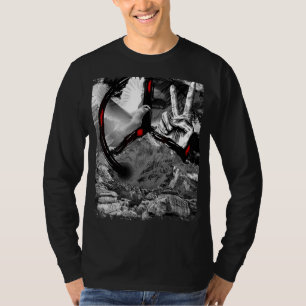 T-shirt Peace Sign Peace Créer Paix White Dove