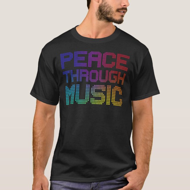 T-shirt Peace Through Concert Music T Shirt - C (Devant)
