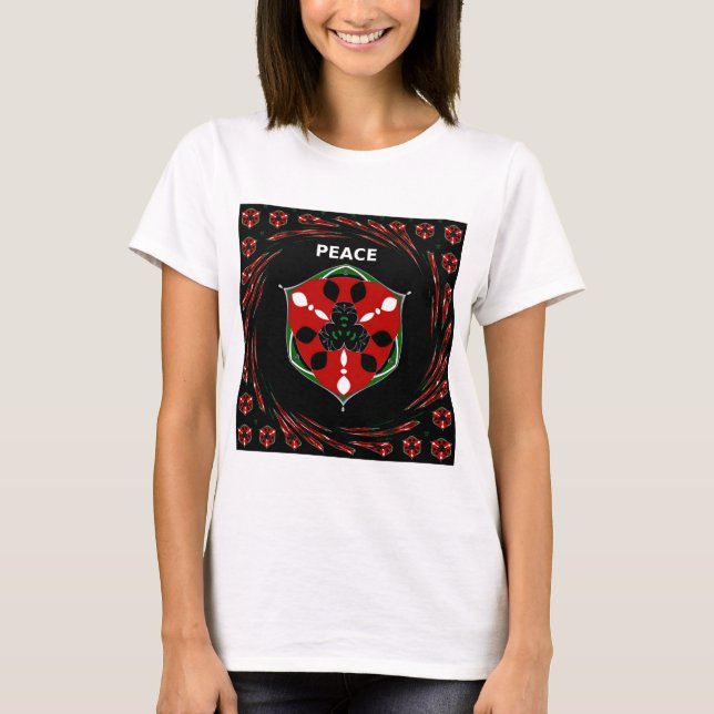 T-shirt "Peace : with Shield Emblem" (Devant)