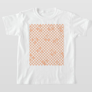 T-shirt Peach Fuzz Cherry En vichy Motif