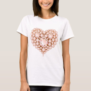 T-shirt Peach Heart Gems