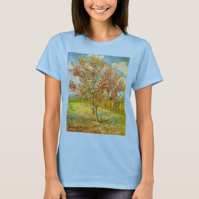 T-shirt Peach Tree rose en fleurs par Vincent van Gogh (Devant)