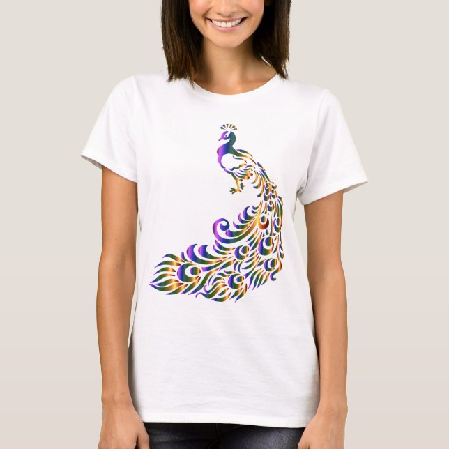 T-shirt Peacock coloré (Devant)