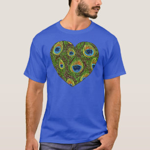 T-shirt Peacock Feather Glitt Art Imprimer