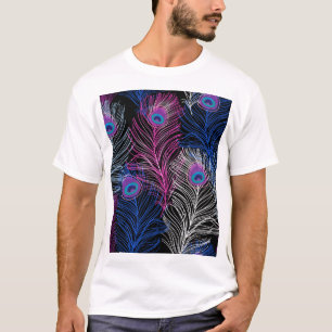 T-shirt Peacock Feathk Dark : Gorgeous Design Vintage