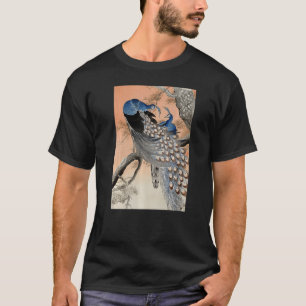 T-shirt Peacock Japonais Ukiyo e Koson Illust d'oiseaux Vi