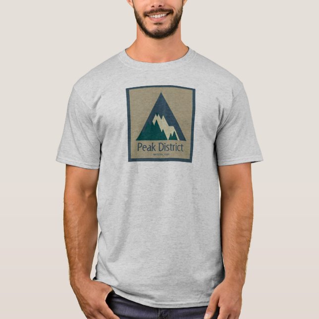 T-shirt Peak District National Park Rustic (Devant)