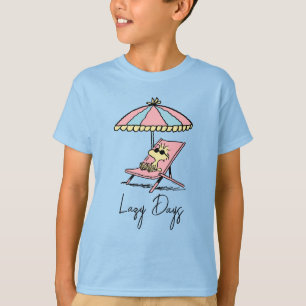 T-shirt PEANUTS   Woodstock Relaxing à la plage
