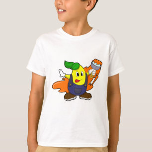 T-shirt Pear as Painer with Paint brush