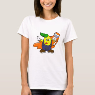 T-shirt Pear as Painer with Paint brush