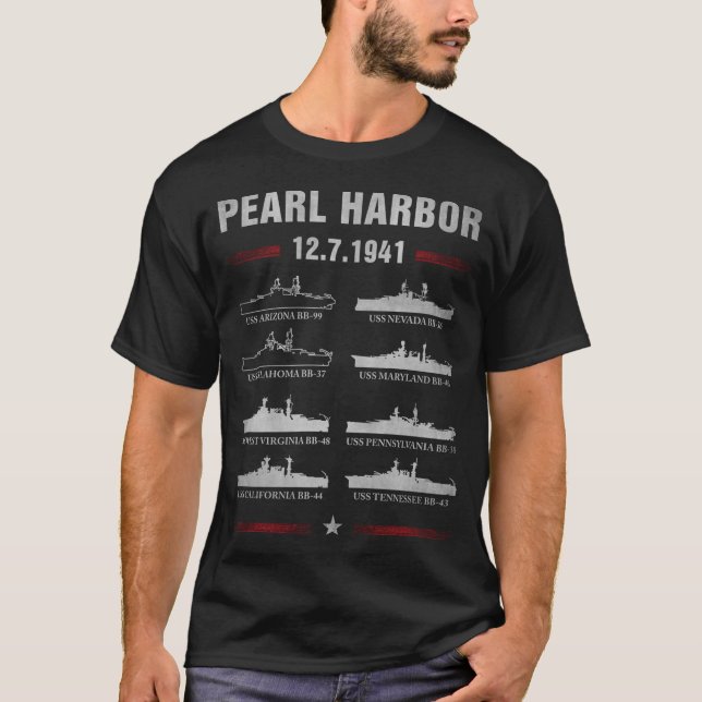 T-shirt Pearl Harbor Journée commémorative de la cuirasse  (Devant)