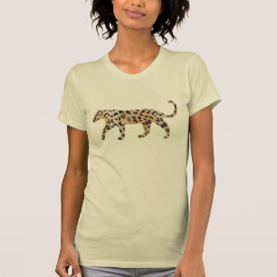 T-shirt Peau de léopard sur ivoire mandarine