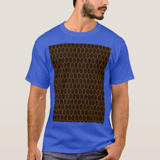 T-shirt Peau d'impression de serpent noir or