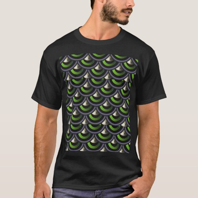 T-shirt Peau Dragon Peacock Merman Scales (Devant)