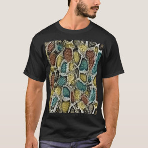 T-shirt Peaux de serpent colorées : conception transparent