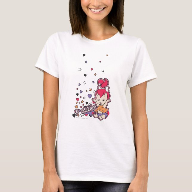 T-shirt PEBBLES™ Coeur pourpre (Devant)