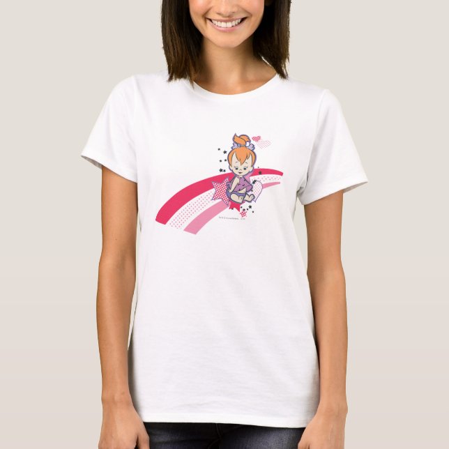 T-shirt PEBBLES™ sur arc-en-ciel rose (Devant)