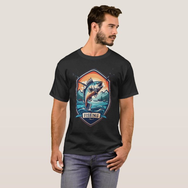 T-shirt pêche (Devant entier)