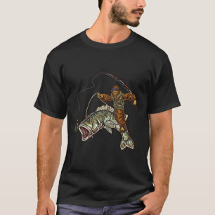 T-shirt Pêche à la Byss à grande bouche Pêcheur de Bigfoot