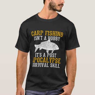 T-shirt Pêche à la carpe Surviving Fisher Fisherman Cadeau