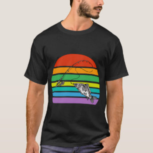 T-shirt Pêche à la mouche au coucher du soleil