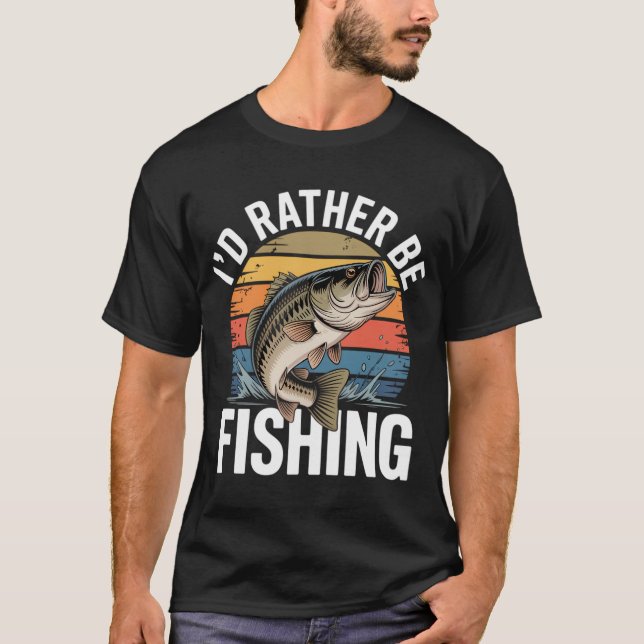 T-shirt Pêche à la mouche au coucher du soleil (Devant)
