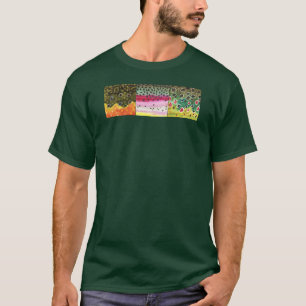 T-shirt Pêche à la mouche Brook truite Brown arc-en-ciel