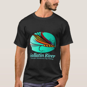 T-shirt Pêche à la mouche de la rivière Gallatin (FSH)
