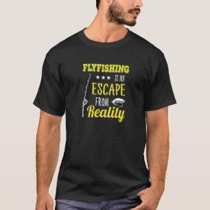 T-shirt Pêche à la mouche Échapper à la réalité Truite Poi