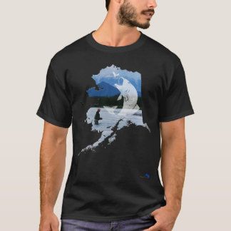 T-shirt Pêche à la mouche en Alaska