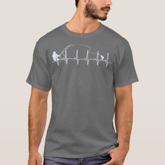 T-shirt Pêche à la mouche Poisson à battement de coeur EKG