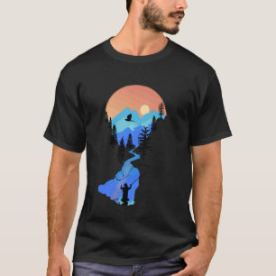 T-shirt Pêche à la mouche Ruisseau Montagne Poisson Couche