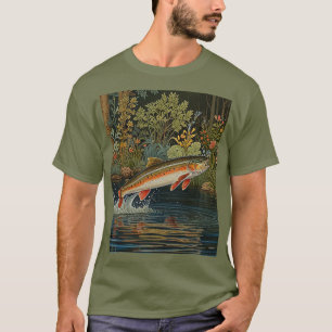 T-shirt Pêche à la mouche rustique