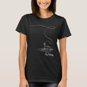 T-shirt Pêche à la mouche truite et mouches de montagne en
