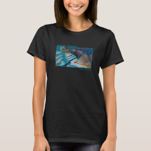 T-shirt Pêche à la trigole Déclencheur Poisson sel eau Art