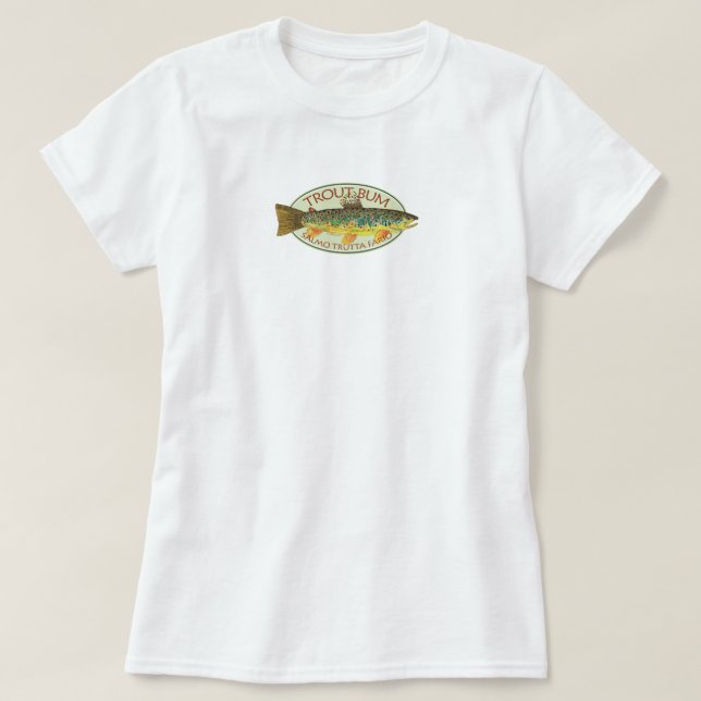 T-shirt Pêche à la truite (Design devant)