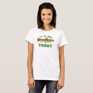 T-shirt Pêche à la truite Brown