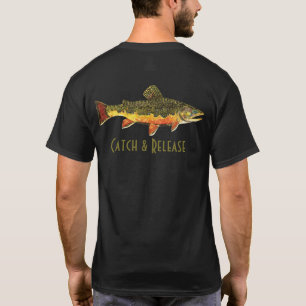 T-shirt Pêche à la truite de capture et de rejet
