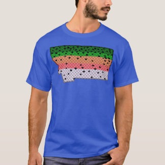 T-shirt Pêche à la truite truite arc-en-ciel Motif Montana