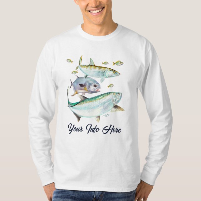 T-shirt Pêche à plat (Devant)