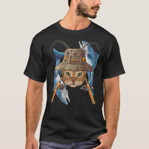T-shirt Pêche Abyssinian Pêcheur Extérieur Chat Cute Mouch