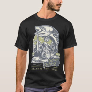 T-shirt Pêche Accroché À La Liberté Patriotique