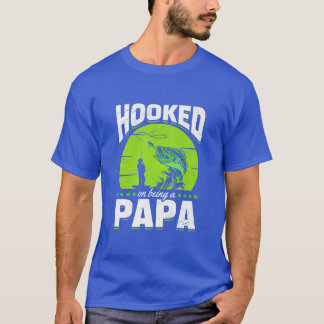 T-shirt Pêche accrochée à être un Papa Premium