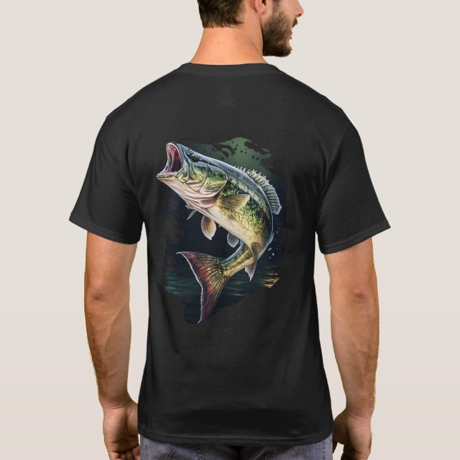 T-shirt Pêche au bar à grande bouche (Dos)