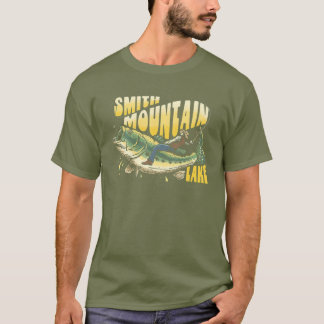 T-shirt Pêche au bar rayé de Smith Mountain Lake Virginia