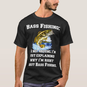 T-shirt Pêche au Bass : Je ne discute pas, j'explique simp