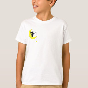 T-shirt Pêche au Chat Noir pour Étoile sur Lune Enfants